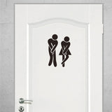 Toilet Entrance Sign Door Stickers - Nejoom Stationery