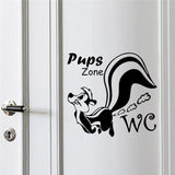 Toilet Entrance Sign Door Stickers - Nejoom Stationery