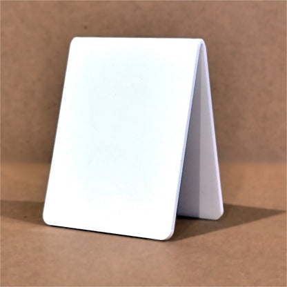 White Acrylic QR Code Display Stand, 9 x 7 cm, Paper Holder and Sign Holder, 3mm Thickness