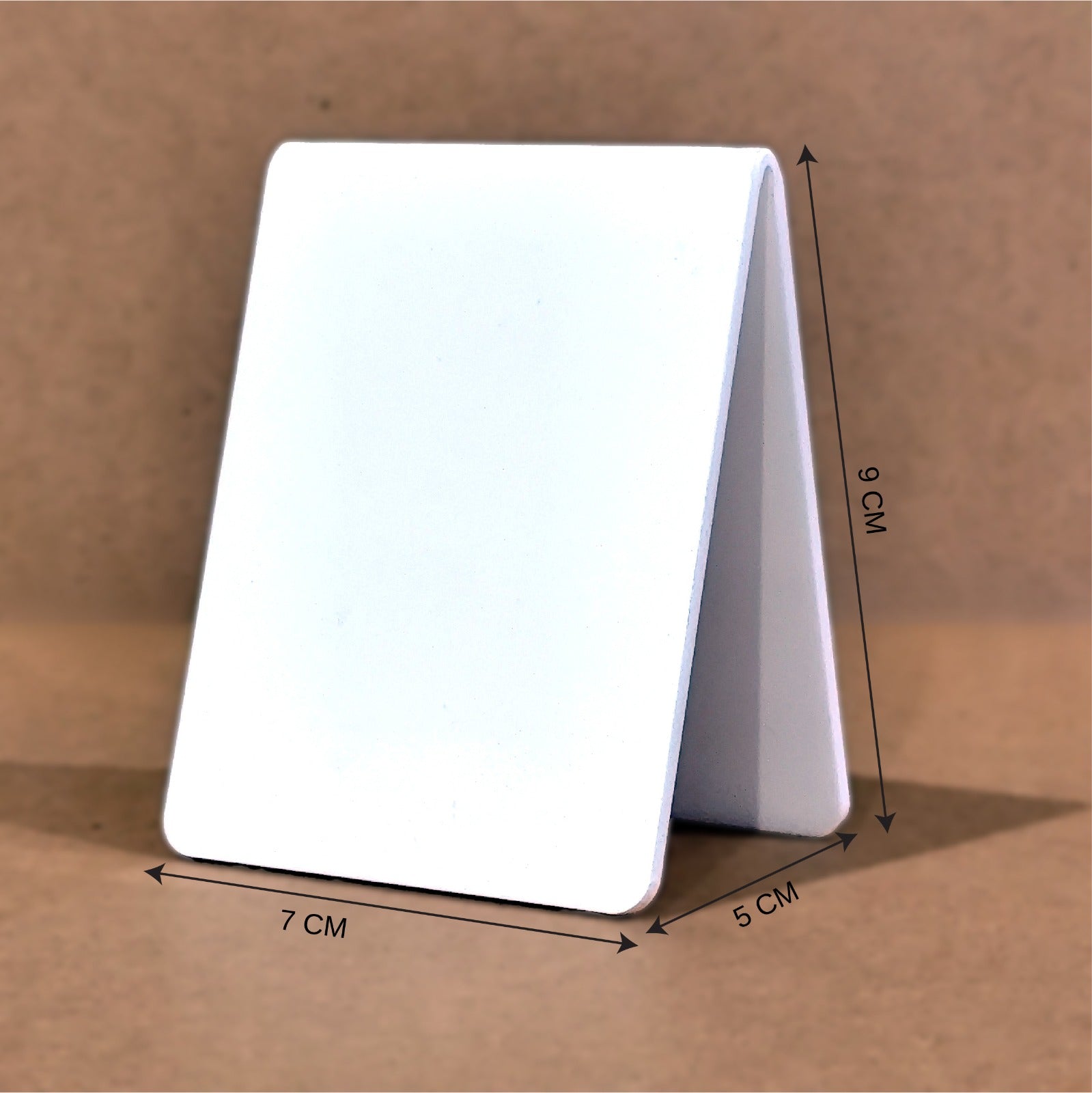 White Acrylic QR Code Display Stand, 9 x 7 cm, Paper Holder and Sign Holder, 3mm Thickness