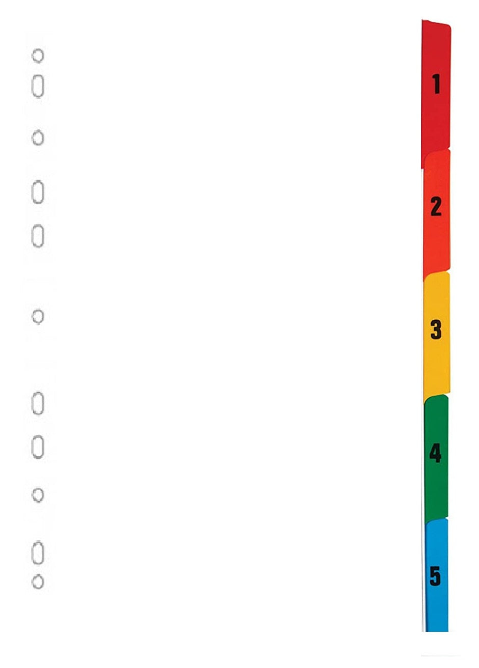 ZS Index Divider 1-5 (A4 Transparent) - Nejoom Stationery