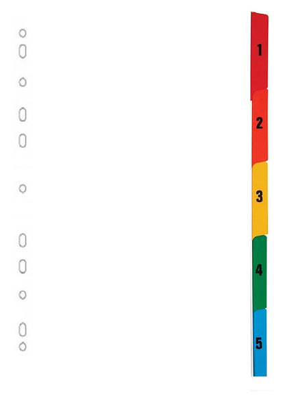 ZS Index Divider 1-5 (A4 Transparent) - Nejoom Stationery