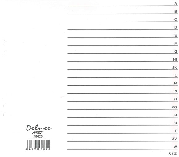 Deluxe Amt Index Divider A-Z  (A5 Grey Color) - Nejoom Stationery