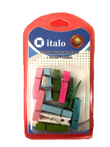 Italo Wooden Clips Mini Colorful Clips 30 mm Multi Colors - Nejoom Stationery