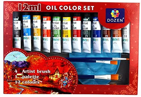 DOZEN Artist Quality 12ml Oil Color Tubes Set - Nejoom Stationery