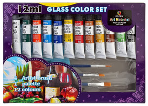 DOZEN Artist Quality 12ml Glass Color Tubes Set - Nejoom Stationery