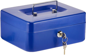 Atlas Cash box W200 x L160 x H90mm Blue
