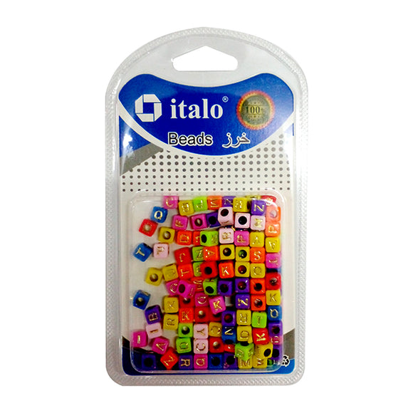 Italo Alphabet Beads MultiColour Craft 20g DIY - Nejoom Stationery