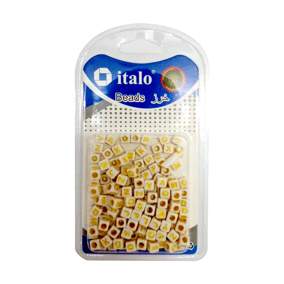 Italo Alphabet Beads White Craft 20g DIY - Nejoom Stationery