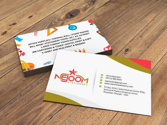 Business Card 350 GSM 4Colour Name Card Calling Card - Nejoom Stationery
