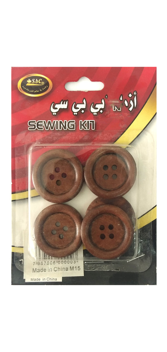 Wooden Design Button Sewing Flat back Buttons