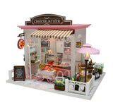 Birthday Gift 3D Wooden Doll House Miniature Toy - Chocolate House - Nejoom Stationery