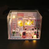 Birthday Gift 3D Wooden Doll House Miniature Toy - Pink Baby Home - Nejoom Stationery