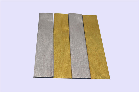 Crepe Paper Gold and Silver 50x250cm - Nejoom Stationery
