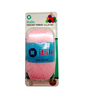 Knitting Yarn Crochet 50g Pink Milk Cotton - Nejoom Stationery