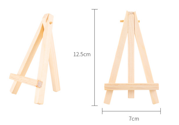 Mini wooden art triangle easel kids Desk Stand 7*12.5cm