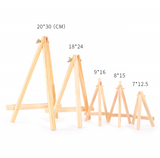 Mini wooden art triangle easel kids Desk Stand 9*16cm