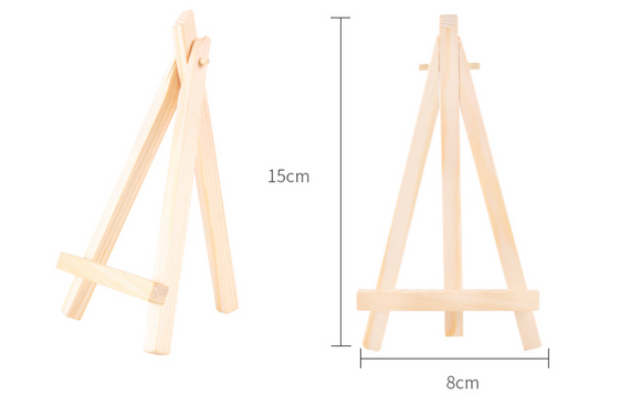 Mini wooden art triangle easel kids Desk Stand 8*15cm