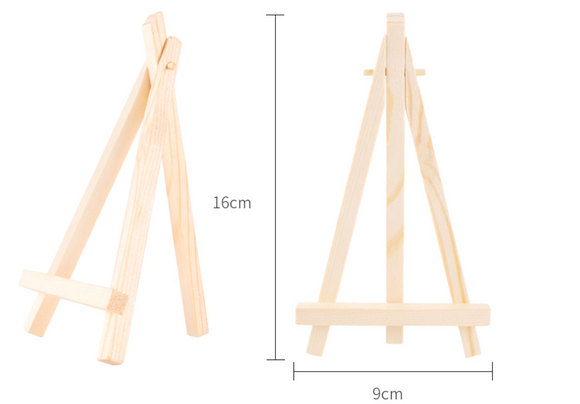 Mini wooden art triangle easel kids Desk Stand 9*16cm 