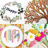 SHELIKE 100 Colors Embroidery Yarn DIY Sewing Kits Embroidery Floss Box With Sewing Accessories