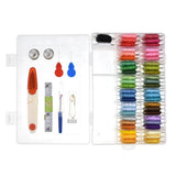 SHELIKE 100 Colors Embroidery Yarn DIY Sewing Kits Embroidery Floss Box With Sewing Accessories