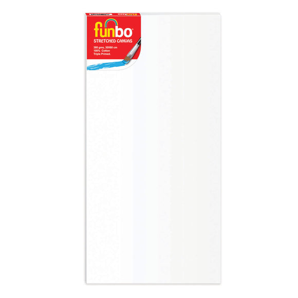 Funbo Stretched Canvas Board 380 gms 30X60 cm 2pcs - Nejoom Stationery