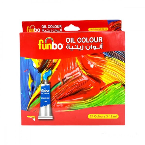Funbo Oil cololur Paint Set 24 colours X 12ml Tubes