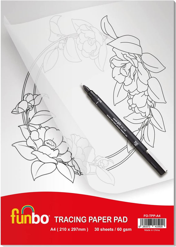 Funbo Tracing Paper Pad, 60gsm, 30sheets A4