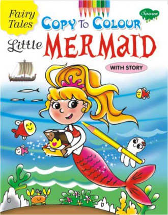 Fairy tales Copy to Colour Little mermaid