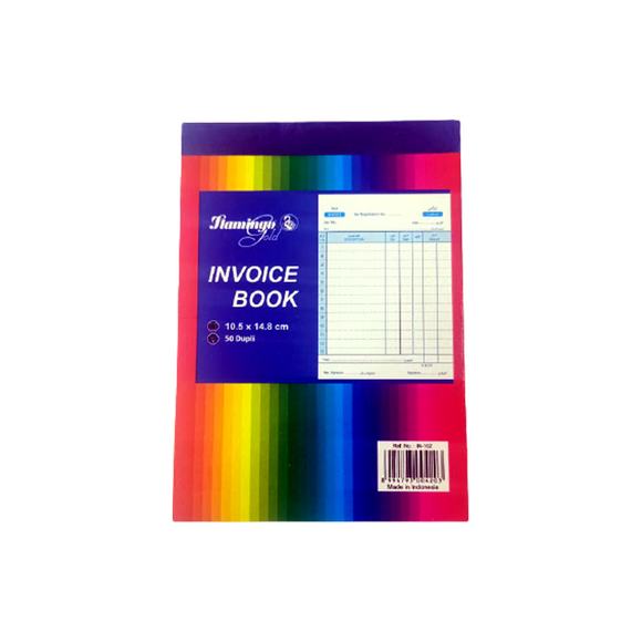 Flamingo Invoice Book A6 (10.5 x14.8 cm) - Nejoom Stationery