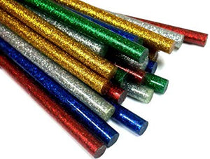 Glitter Glue sticks/rods 12mm for large Glue Guns Mixed Colors 5 pcs - Nejoom Stationery