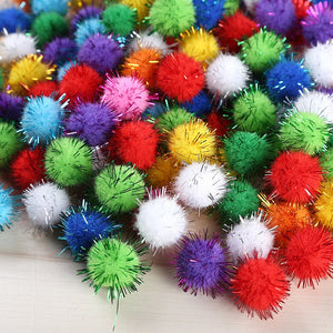 Glitter Pom Pom Ball 30mm - Multicolour - Nejoom Stationery