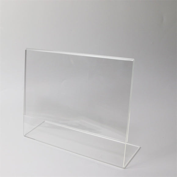 0L Shaped Stand A4 Acrylic Home Office Store Restaurant Ad Frame(210X297mm)