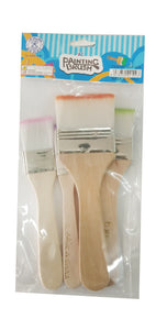 4 Piece Artist Long Handle Synthetic Paint Brush 