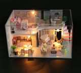 Birthday Gift 3D Wooden Doll House Miniature Toy - Anna's Pink Melody