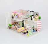 Birthday Gift 3D Wooden Doll House Miniature Toy - Anna's Pink Melody - Nejoom Stationery