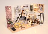 Birthday Gift 3D Wooden Doll House Miniature Toy - Happy Home - Nejoom Stationery