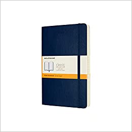 Moleskine Notebook Large Ruled Sapphire Blue Hard Cover