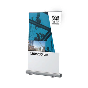 Roll up Retractable Banners Event Display Branding Advertising Marketing Material 120 x 200 cm