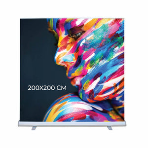 Roll up Retractable Banners Event Display Branding Advertising Marketing Material 200 x 200 cm