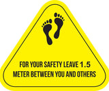 Safety Stickers Floor Sticker Warning Sticker Social Distance - Nejoom Stationery