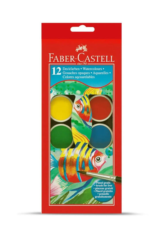 Faber-Castell Watercolor Paint Set With Brush - Nejoom Stationery