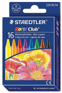 Staedtler Noris Club 16 colors Wax Crayons St-220 NC16 - Nejoom Stationery