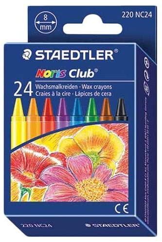 Staedtler Noris Club 24 colors Wax Crayons St-220 NC24 - Nejoom Stationery