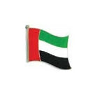 UAE National Day Flag Metal Badge Gold, Silver