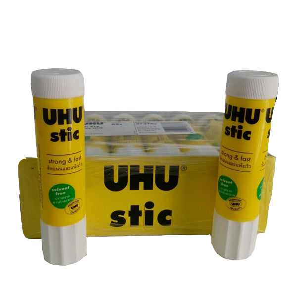UHU Stic Magic Glue Stick Pack of 12 40g Extra Large Solvent Free