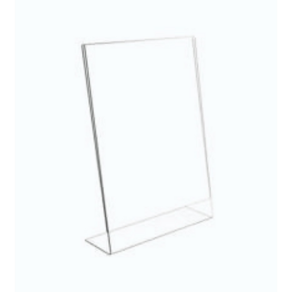 L Shaped Stand A6 Acrylic Home Office Store Restaurant Ad Menu Frame