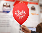 Printed Balloons for Valentines Day Decorations 100pcs - Nejoom Stationery