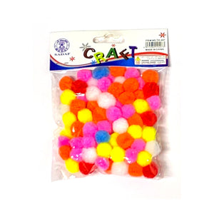 Mix Colour Pom Pom - Fluffy Ball - Nejoom Stationery