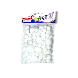 White Color Pompom - Fluffy Ball - Nejoom Stationery